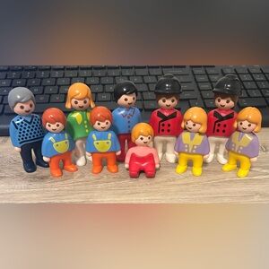 Vintage 1990 Playmobil 123 Play Figures Lot of 10
